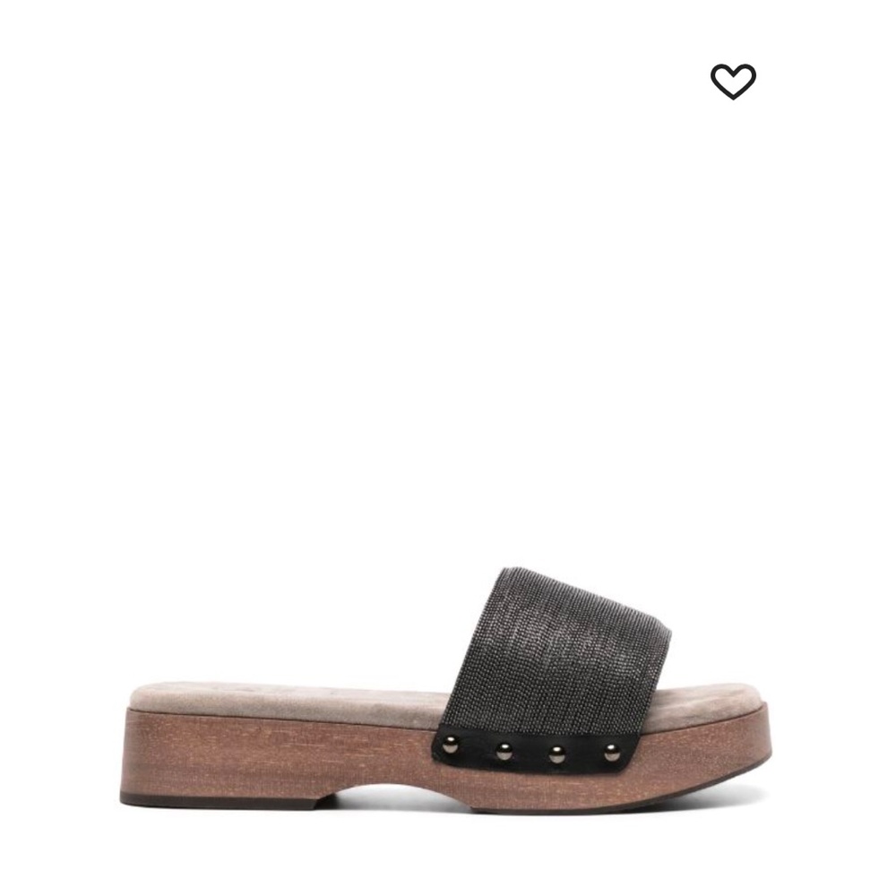 Brunello Cucinelli - Make an offer!
Monili-embellished wooden slides
